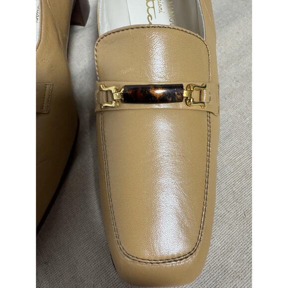 Yorke Dynamold Leather Loafer Shoes Womens Size EU 42 US 11 Tan Made in Italy - Picture 7 of 9